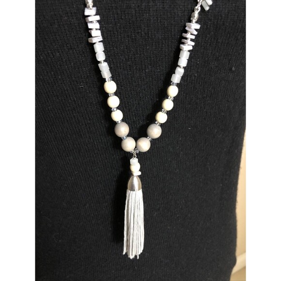 Loft Lavender Beaded Tassel Necklace - Picture 2 of 6